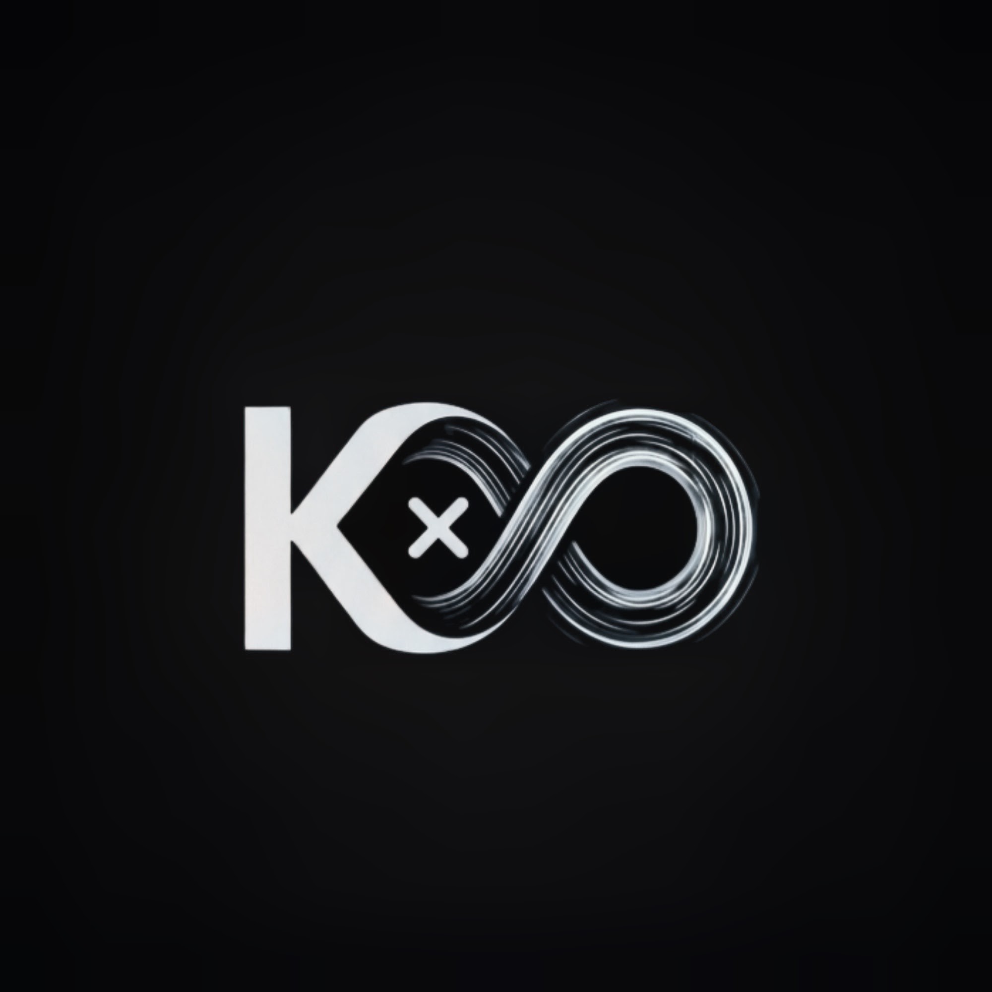 Variant B — silver K + infinity