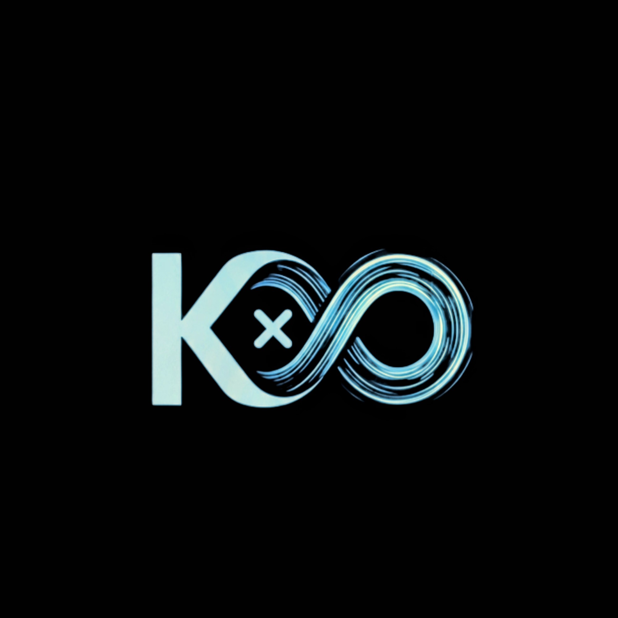 Variant C — cyan K + infinity with +