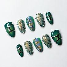 Verdigris — Liquid Chrome & Gold Leaf