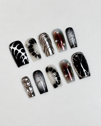 Obsidian — Chrome Noir Relief