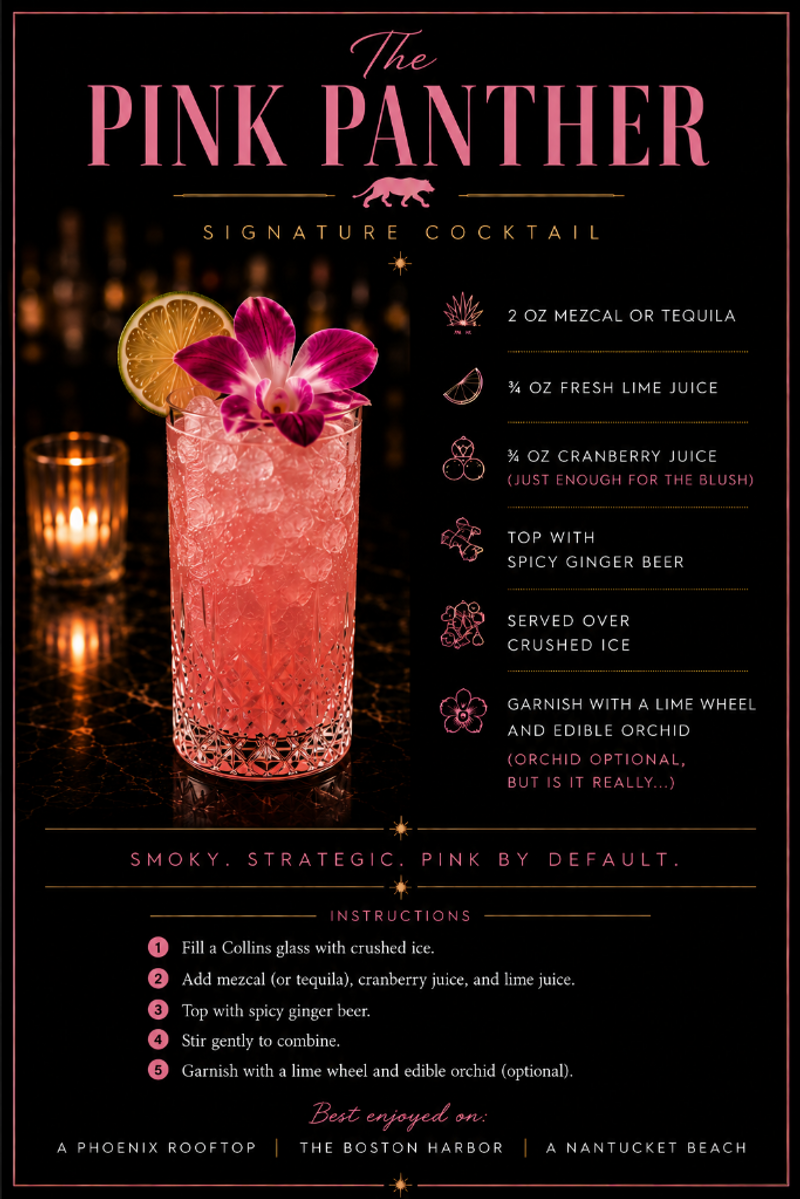The Pink Panther — signature cocktail recipe