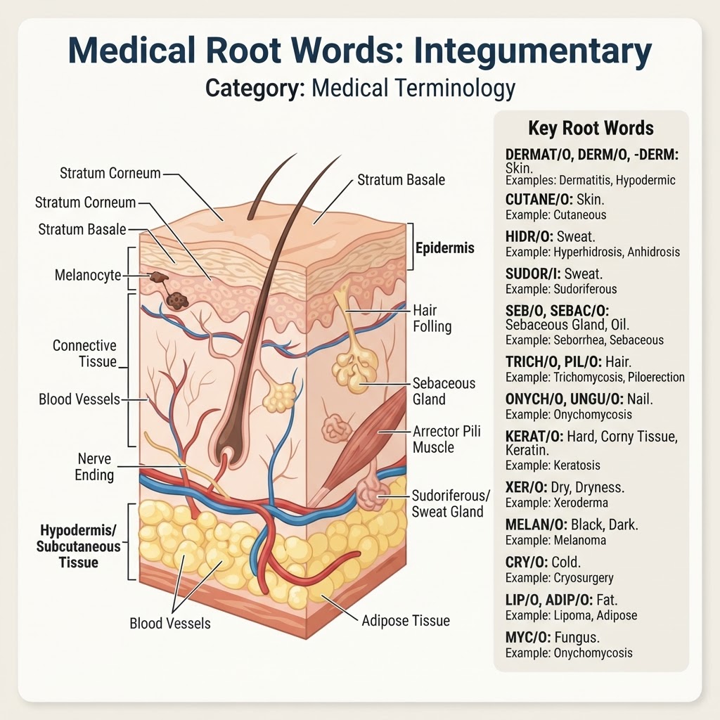 Medical Root Words: Integumentary
