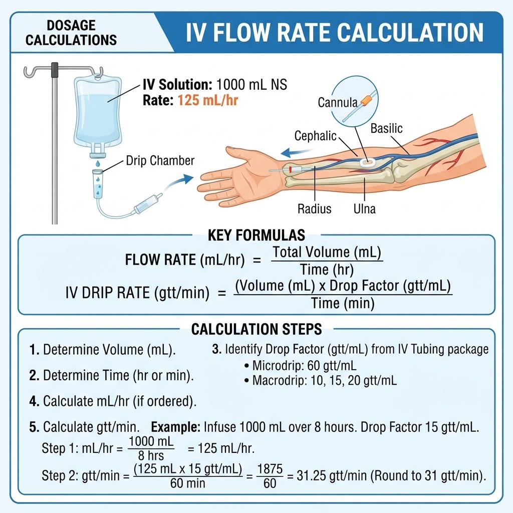 IV Flow Rate Calculation