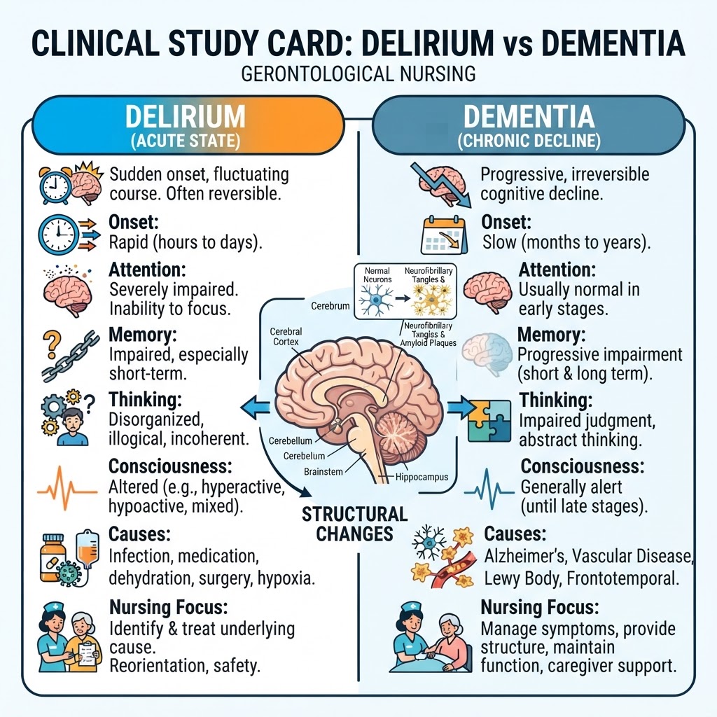 Delirium vs Dementia