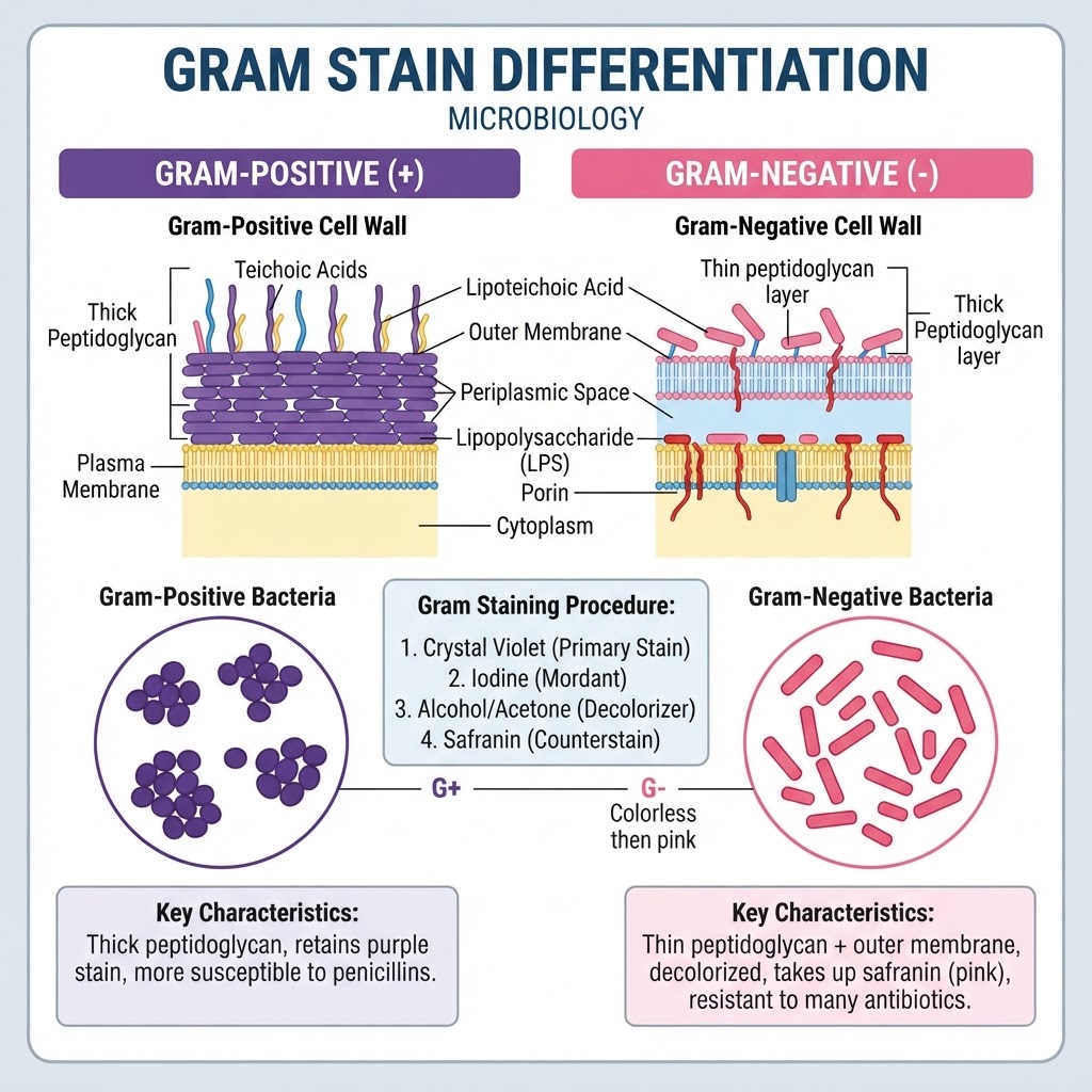 Gram Stain Differentiation