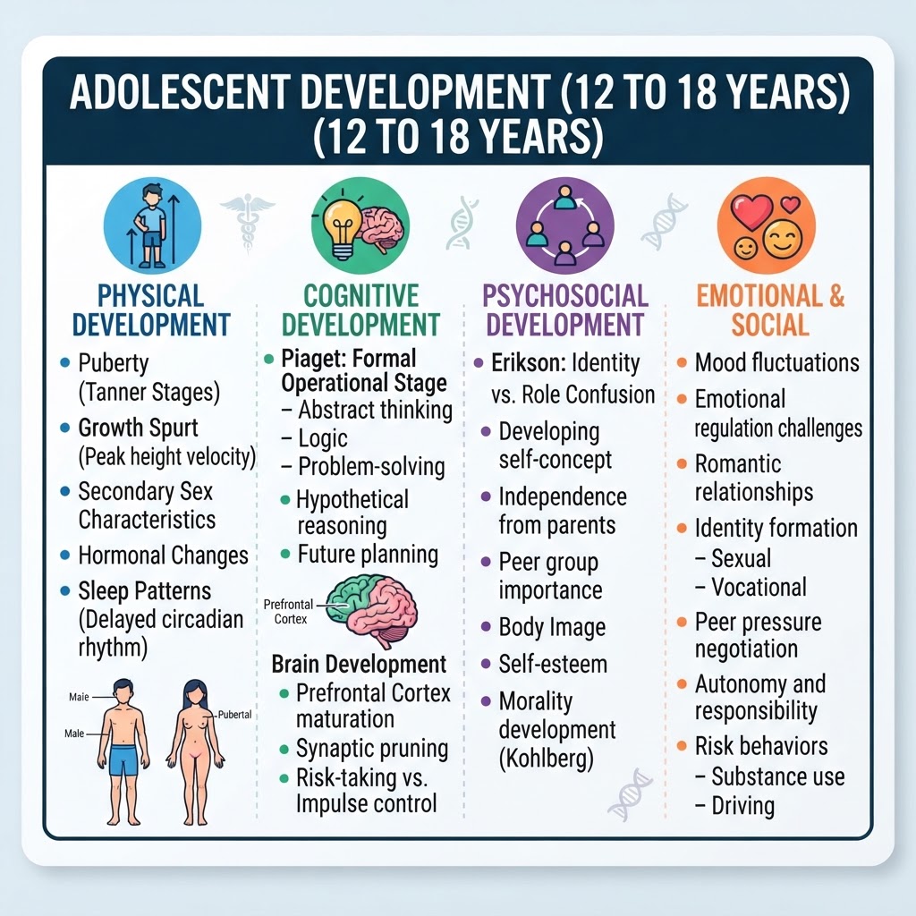 Adolescent Development (12 to 18 Years)