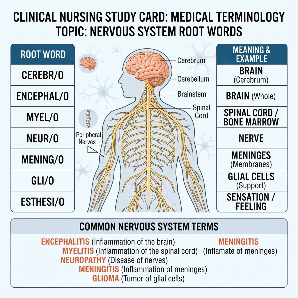 Medical Root Words: Nervous System