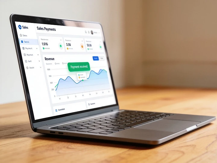 Laptop on a desk
