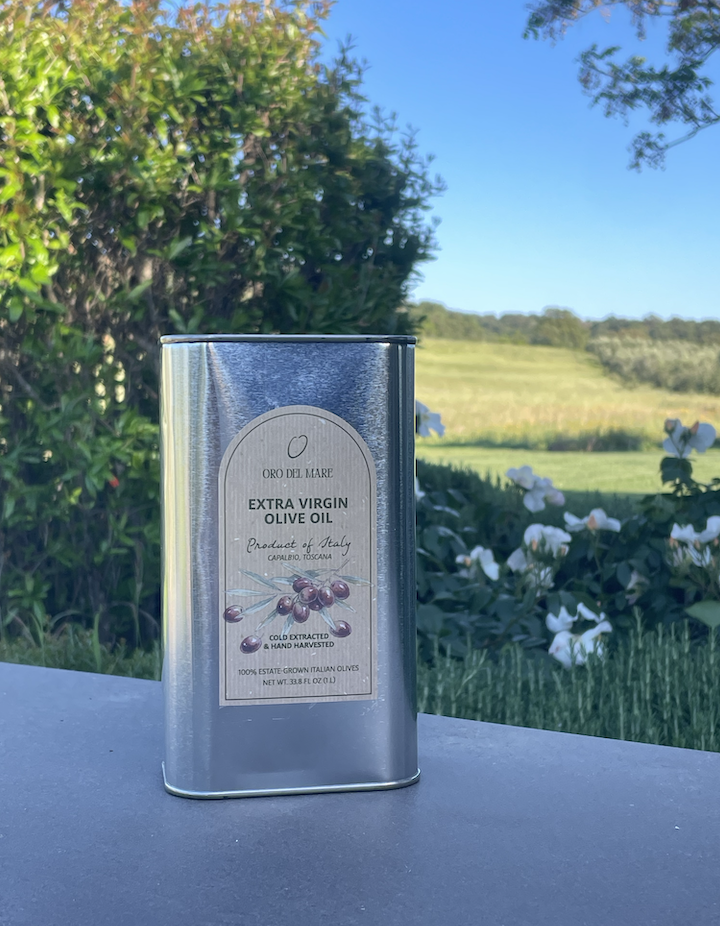 Oro del Mare tin in the olive grove
