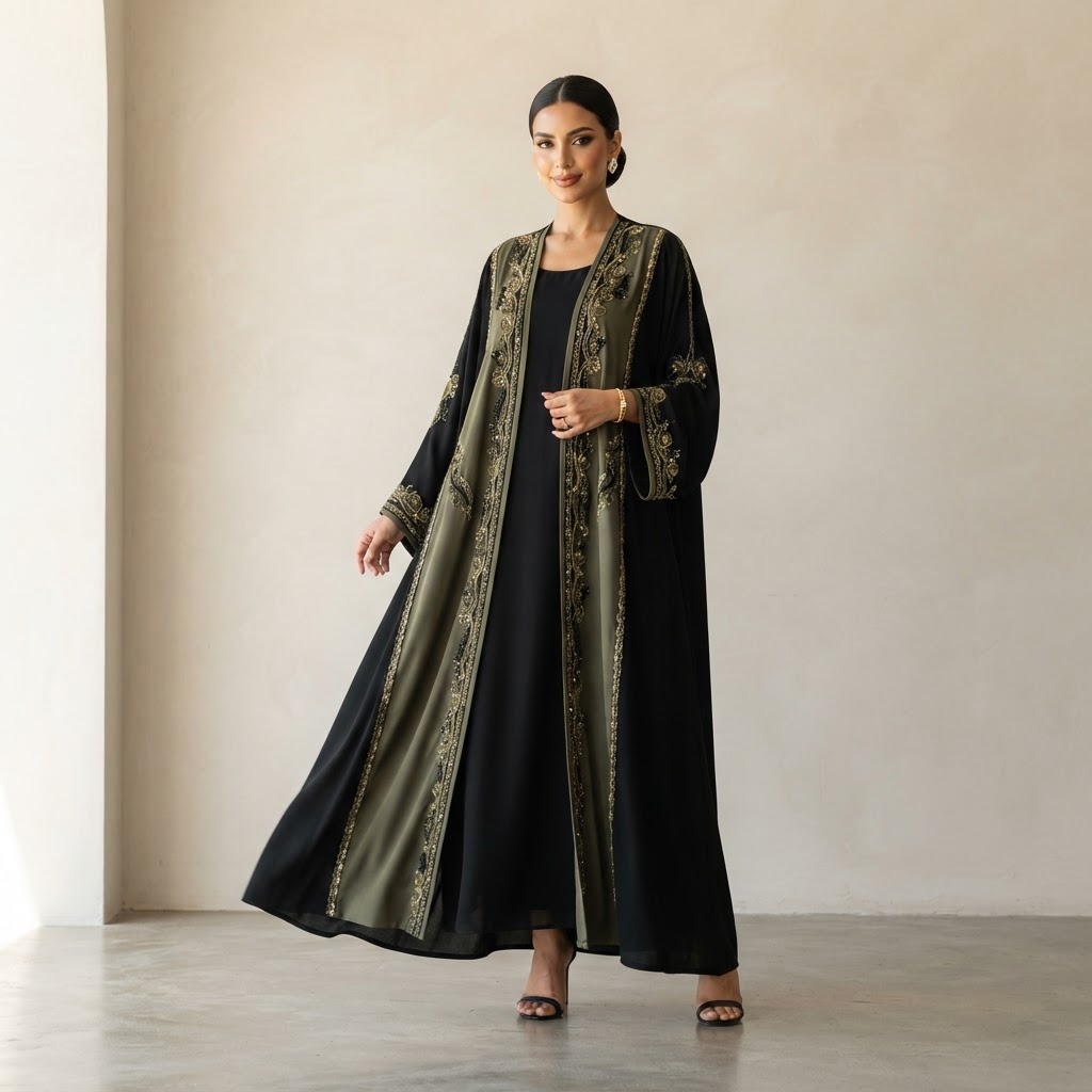 عباية إماراتية مطرزة