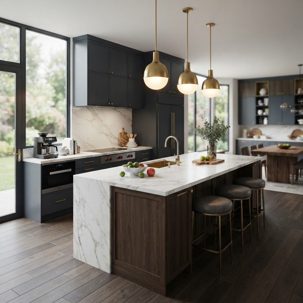 Luxury renovated kitchen interior