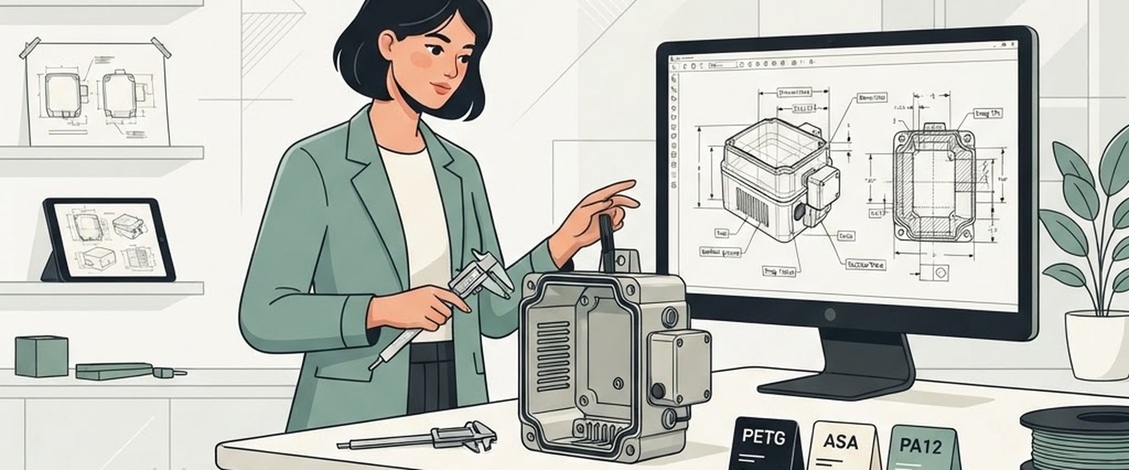 Carter e contenitori funzionali: come progettarli per la stampa 3D