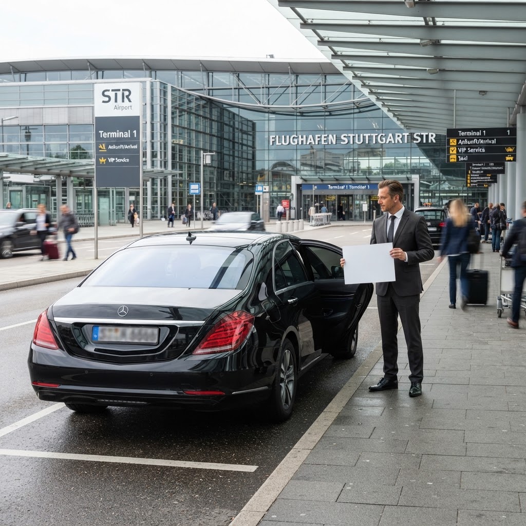 Transfert privé VTC aéroport de Stuttgart STR, berline premium avec chauffeur
