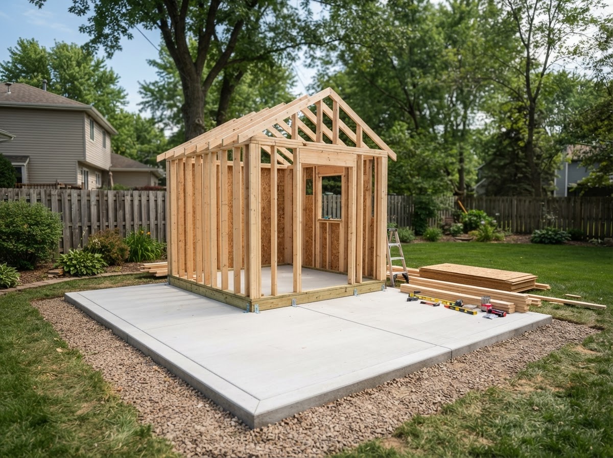 Shed & Storage Pads — concrete installation in Fredericton, NB