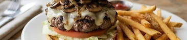 Mushroom & Swiss Burger at El Alex