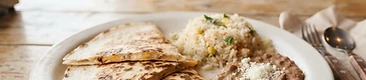 Kids Quesadilla with Rice & Beans at El Alex