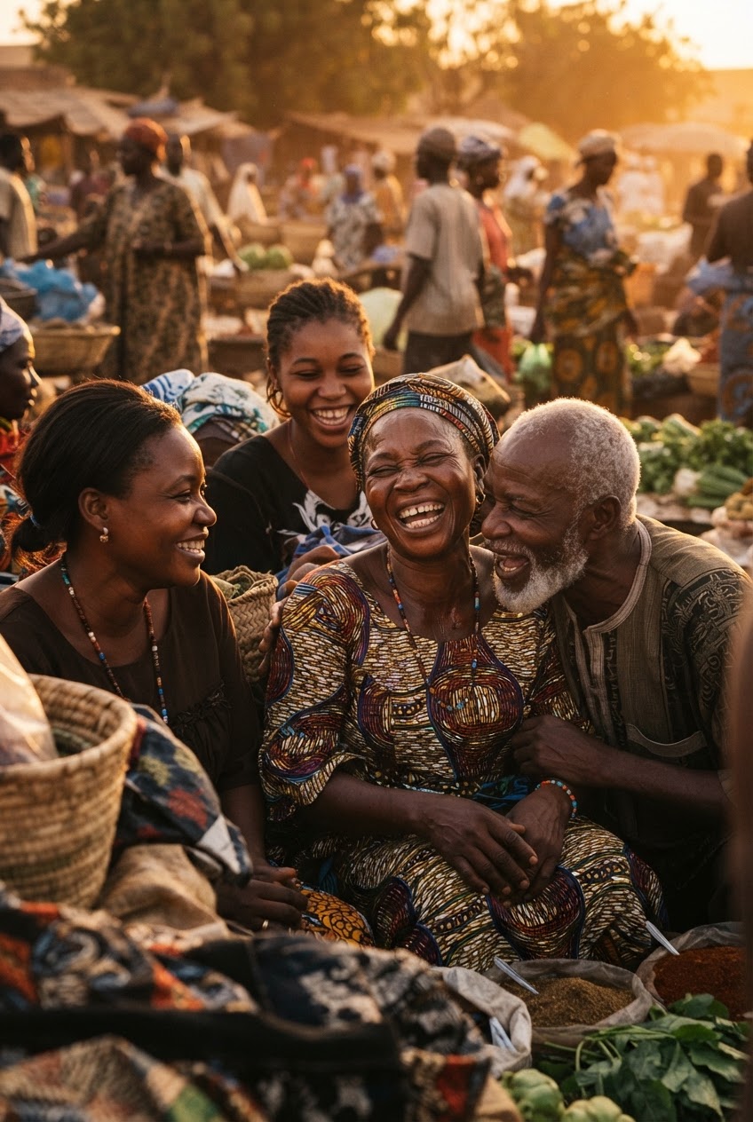 Stories That Connect Us, golden-hour photograph from the Still Smiling documentary journey in Burkina Faso