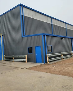 Painted metal commercial building exterior, commercial painting
