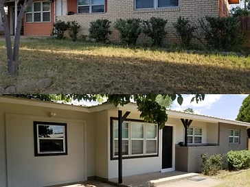 Home exterior before and after painting transformation, residential exterior painting in Midland, TX