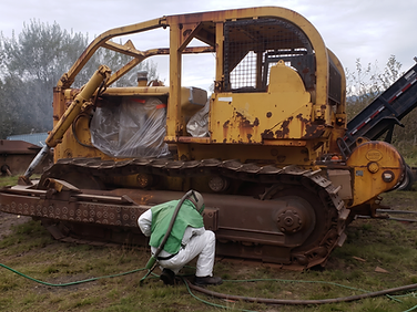 Before — weathered bulldozer tracks