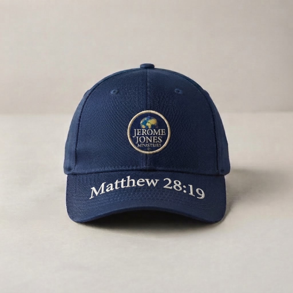 The Cap with the Jerome Jones Ministries seal