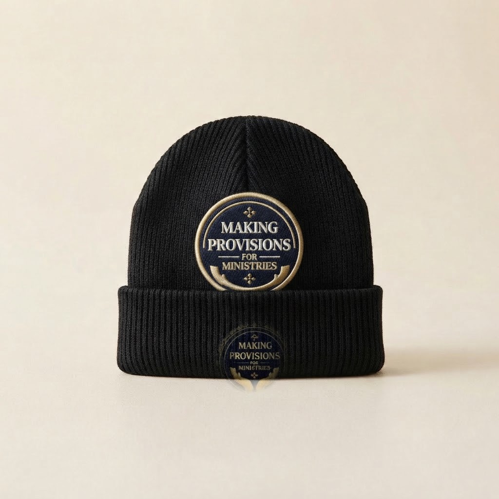 The Beanie with the Making Provisions For Ministries seal