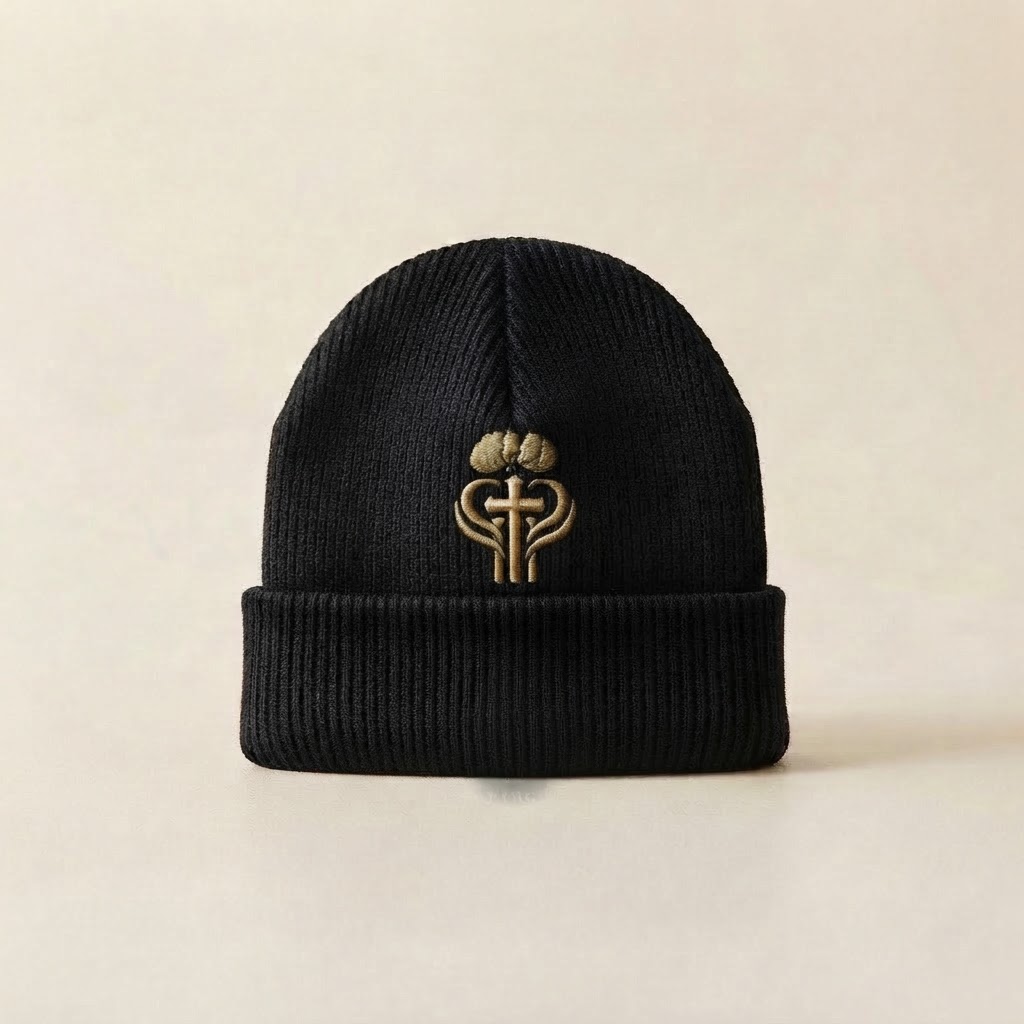 The Beanie with the Breaking Bread Global Ministries seal