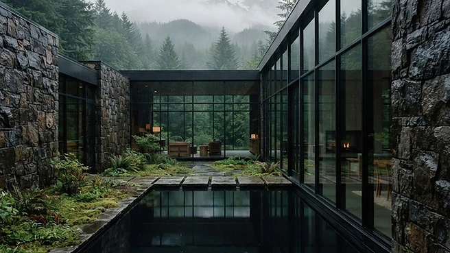 Basalt Retreat — central courtyard