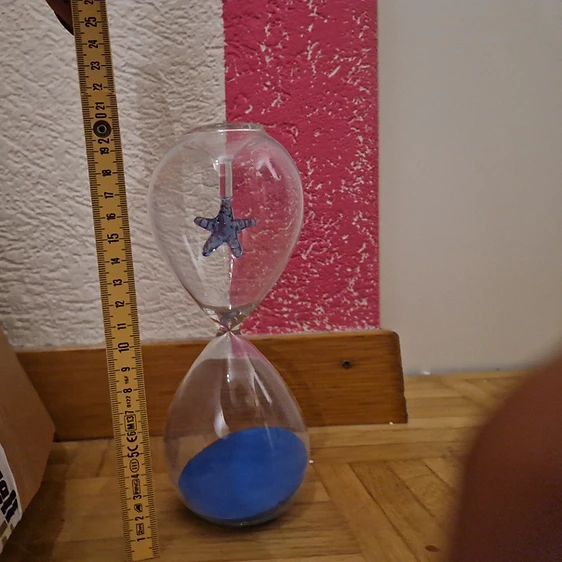 Sanduhr mit Seestern blau – Bild 1