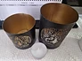 2 Windlichter schwarz gold Hirsch Motiv – Bild 2
