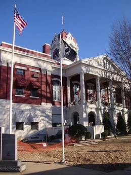 Historic courthouse — the pillars of the justice system