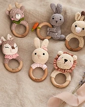 Personalised Wooden Baby Rattle