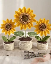 Sending a Hug — Crochet Sunflower