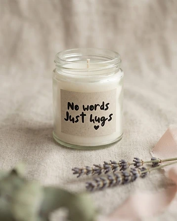 No Words, Just Hugs Candle