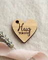 Engraved Wooden Pocket Hug Talisman