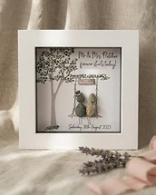 Just Married — Pebble Keepsake Picture