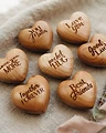 Personalised Cherry Wood Pocket Heart