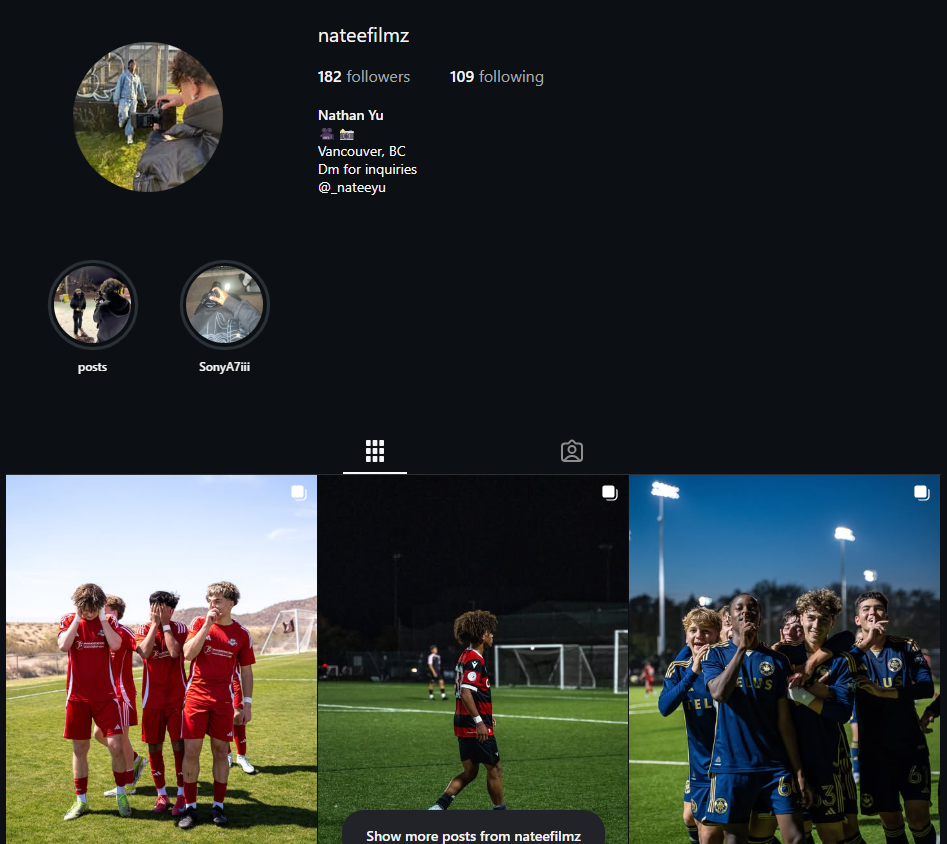 @nateefilmz Instagram profile