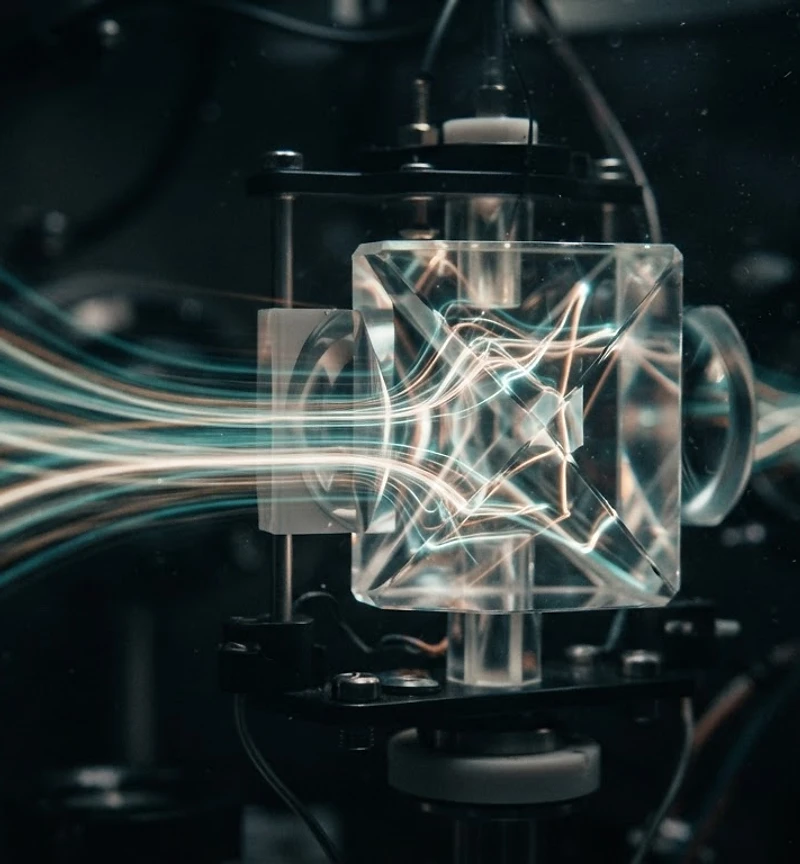 Abstract high-tech signal grid representing robocall defense