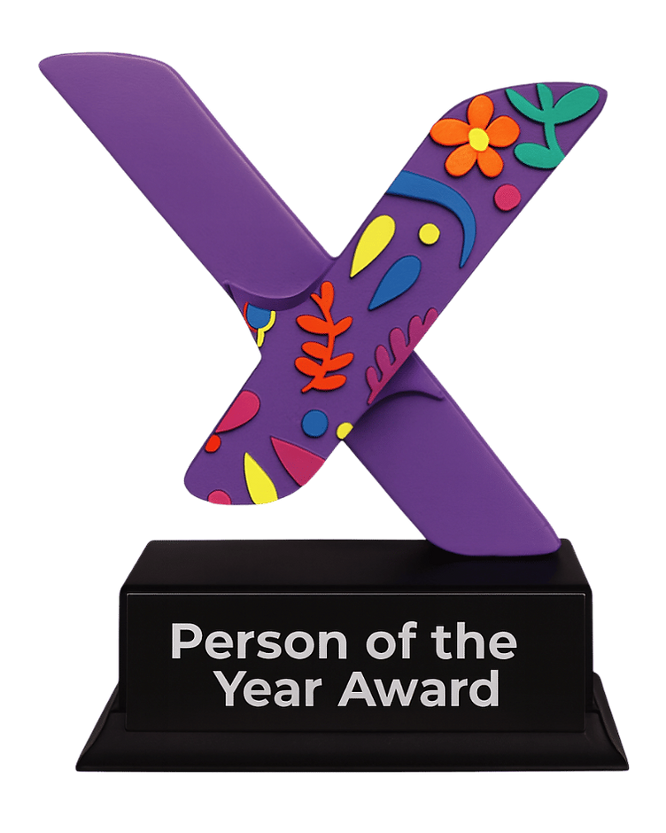 Person of the Year Award trophy