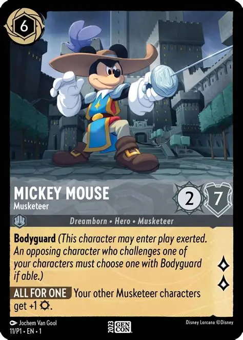 Mickey Mouse - Musketeer card