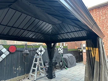 Sojag 10×12 gazebo installed on pavers / interlock in Mississauga, Ontario — photo 6