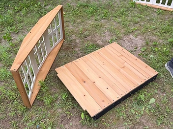 Backyard Discovery swing set installed on grass / ground in Bolton, Ontario — photo 3