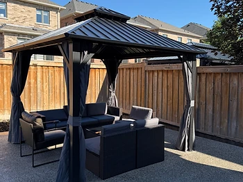 Outsunny outdoor furniture installed on concrete in Caledon, Ontario — photo 2