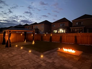 Gazebo Penguin 10×12 gazebo installed on pavers / interlock in Brampton, Ontario — photo 4