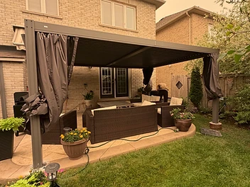 Domi 12×16 pergola installed on concrete in Mississauga, Ontario — photo 2