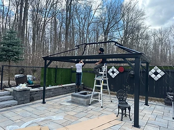 Sojag 10×12 gazebo installed on pavers / interlock in Mississauga, Ontario — photo 1