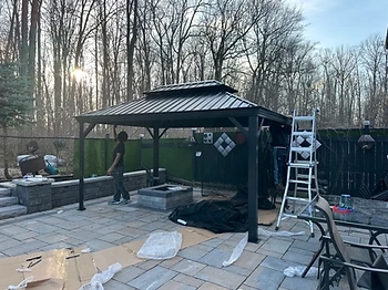 Sojag 10×12 gazebo installed on pavers / interlock in Mississauga, Ontario — photo 3