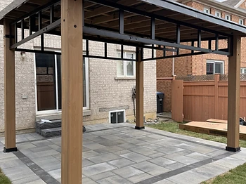 Yardistry 12×14 gazebo installed on pavers / interlock in Aurora, Ontario — photo 3