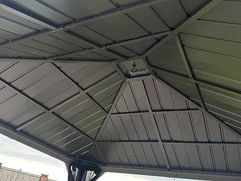 Canvas 10×10 gazebo installed in Markham, Ontario — photo 3